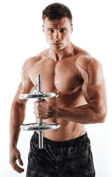 Imagen de un hombre musculoso que representa la potencia de Bulk Extreme